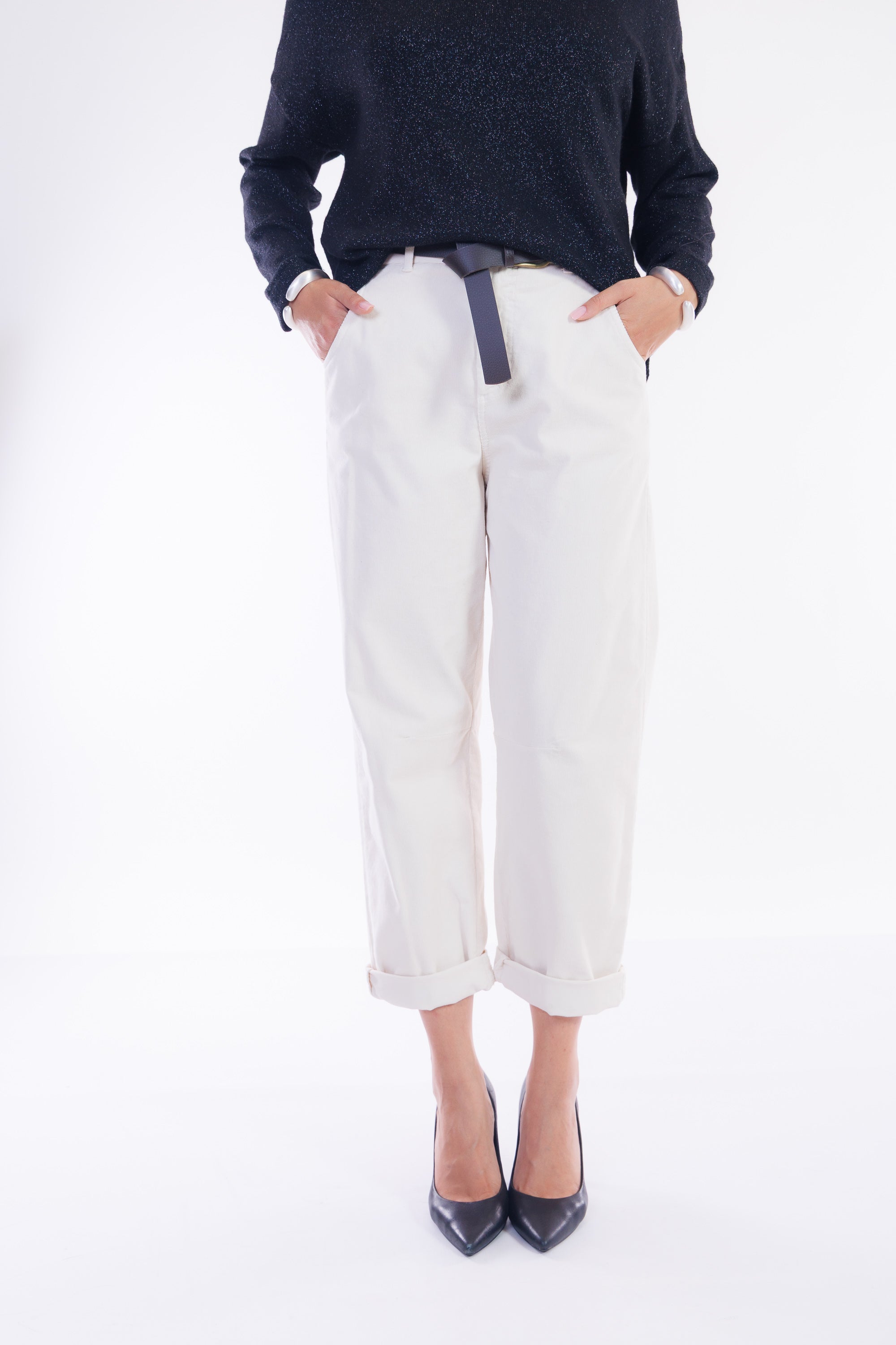 Pantalone balloon velluto