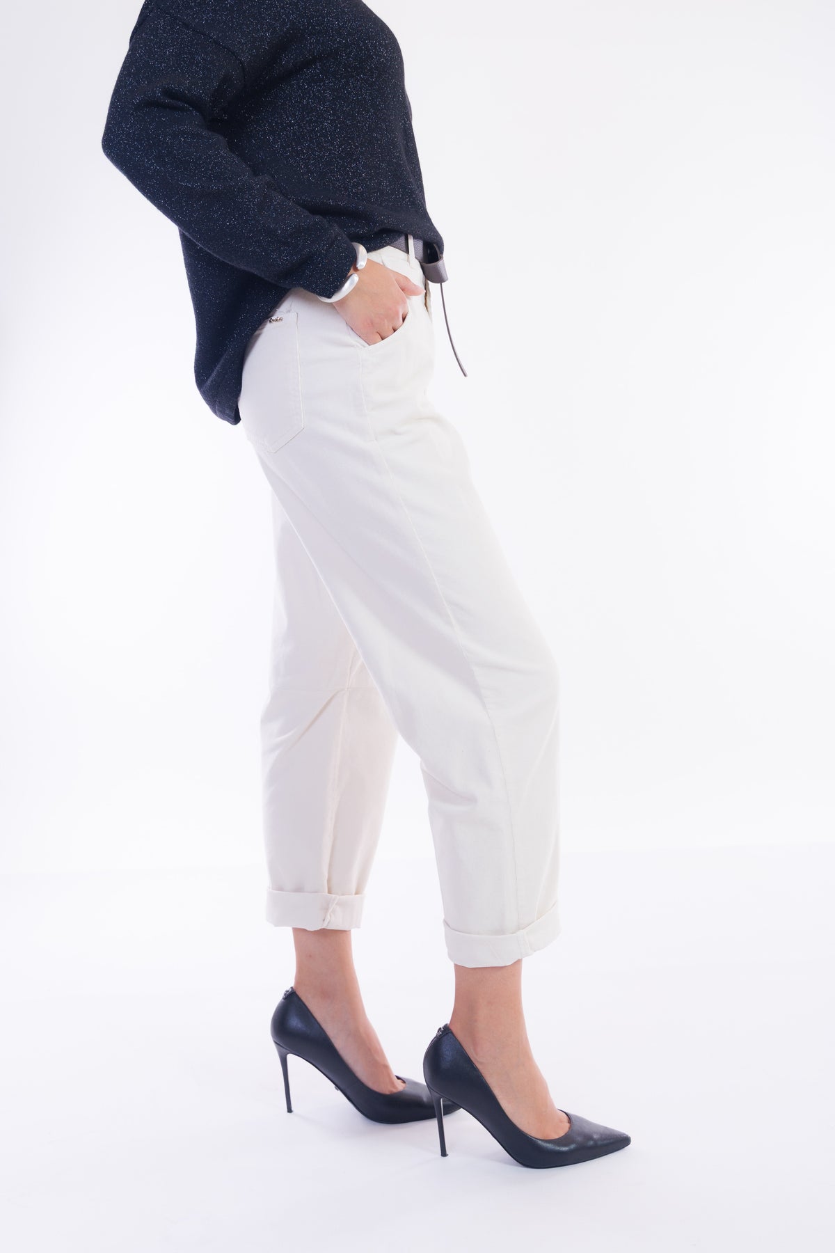 Pantalone balloon velluto