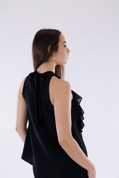 Top rouches georgette