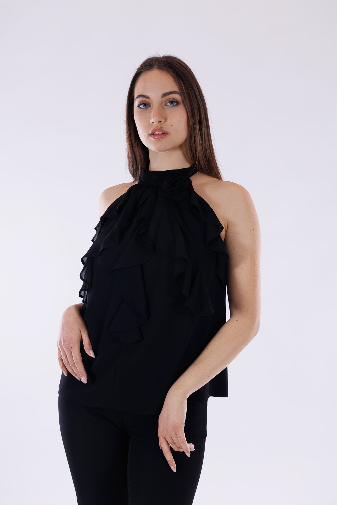 Top rouches georgette