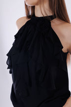 Top rouches georgette