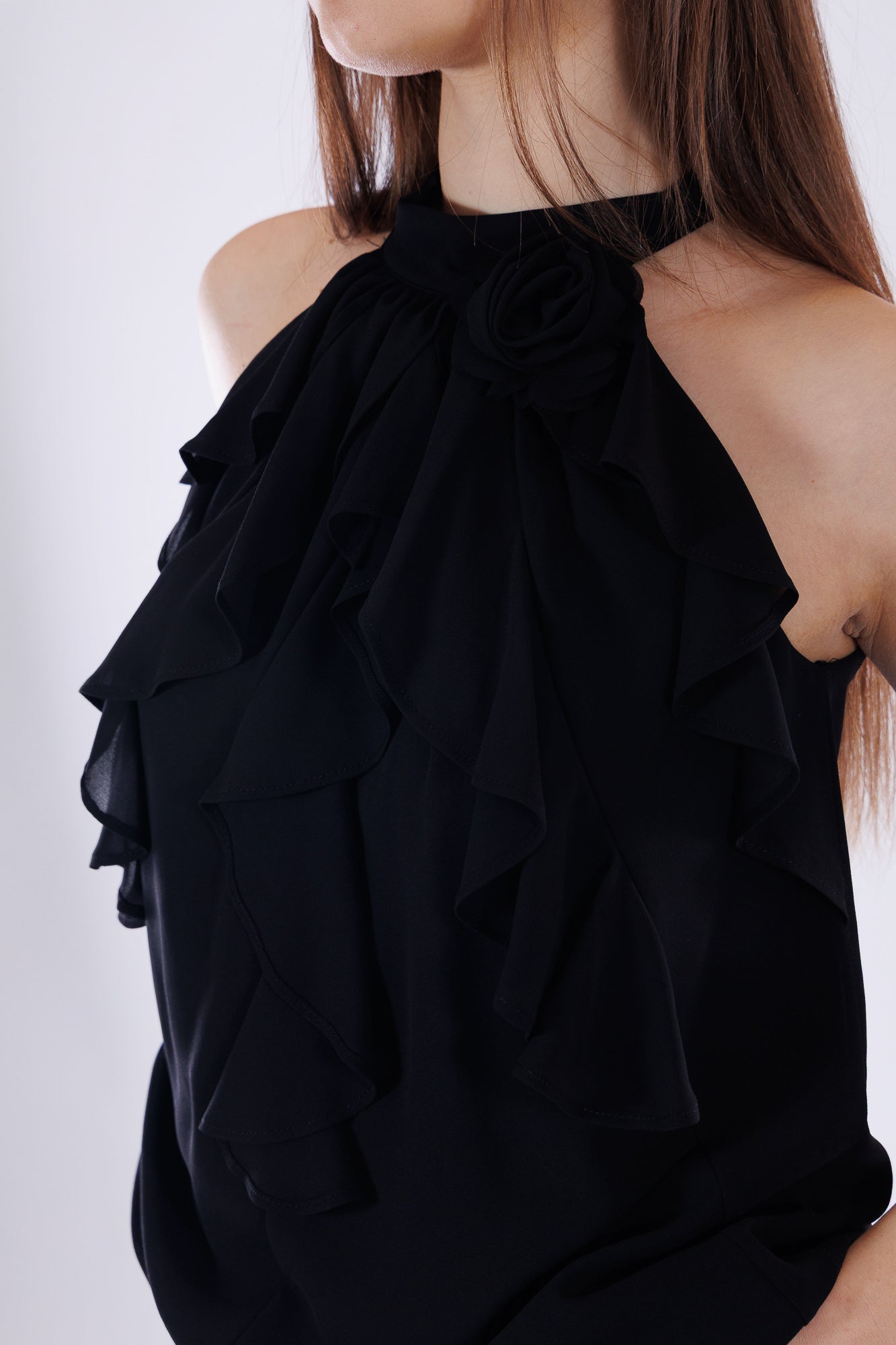 Top rouches georgette