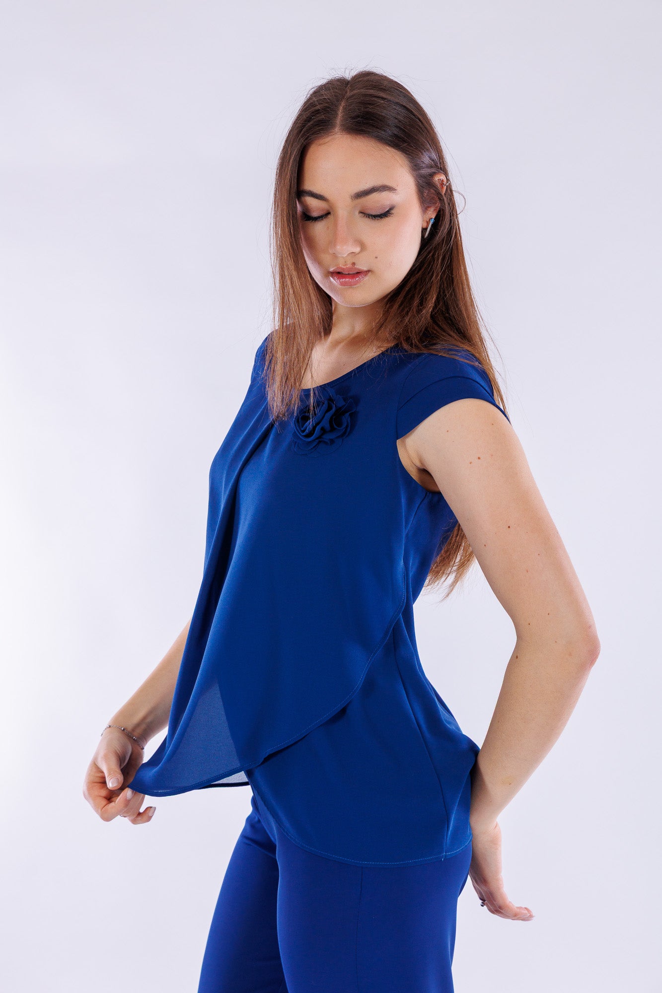 Blusa georgette fiore