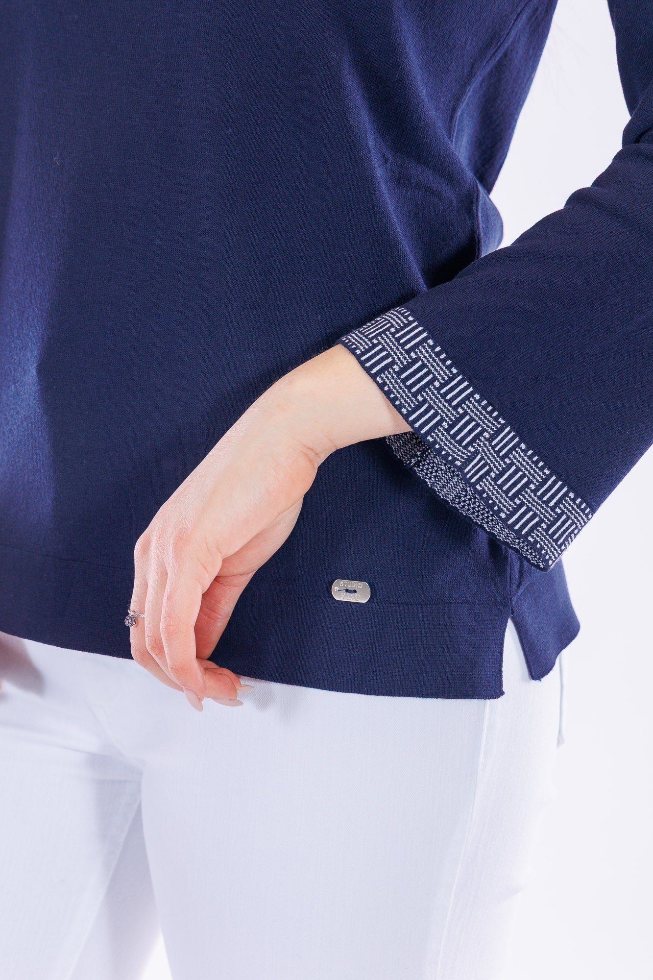 Maglia polsini jacquard