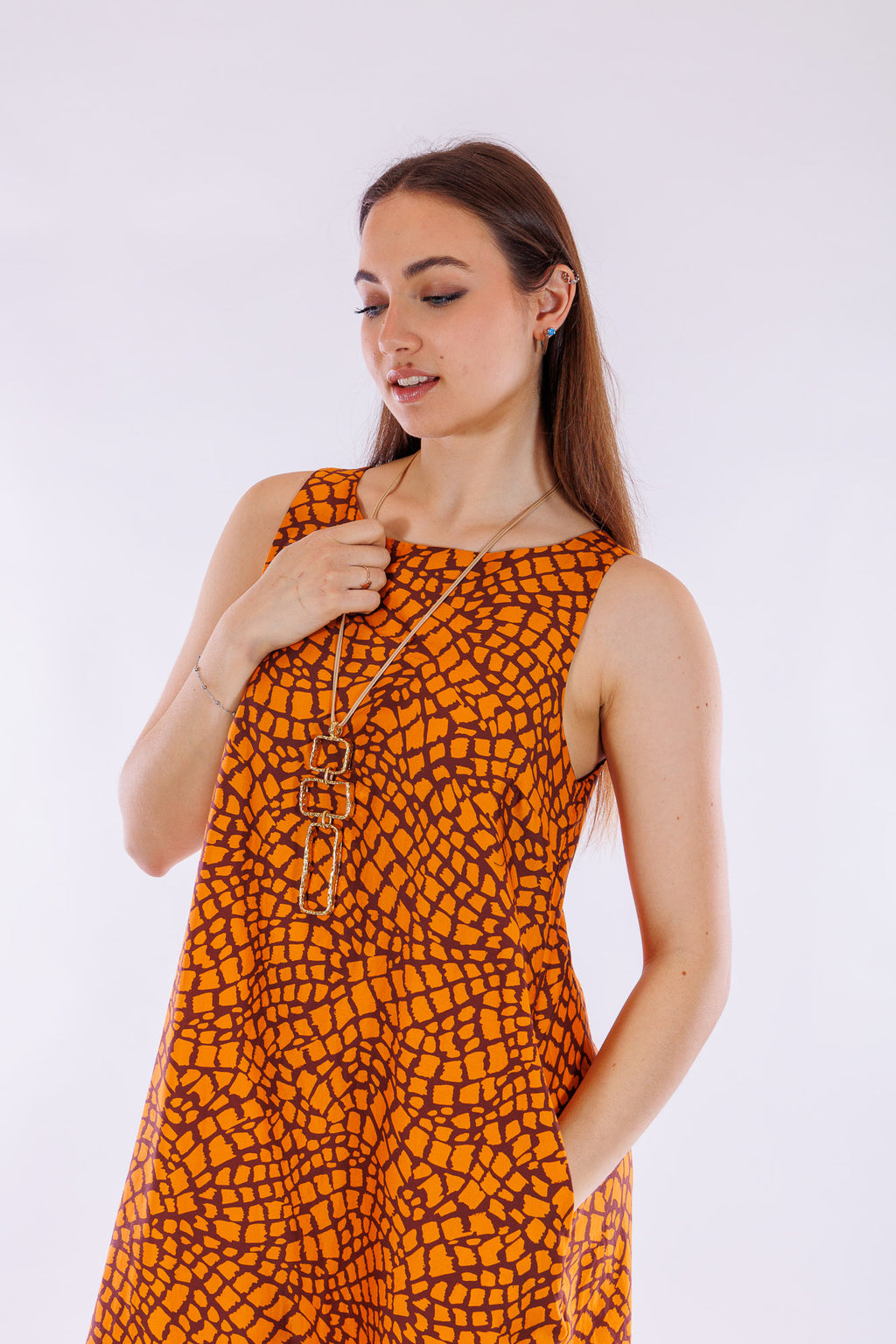Abito longuette giraffa