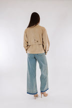 Giacca doppiopetto eco camoscio