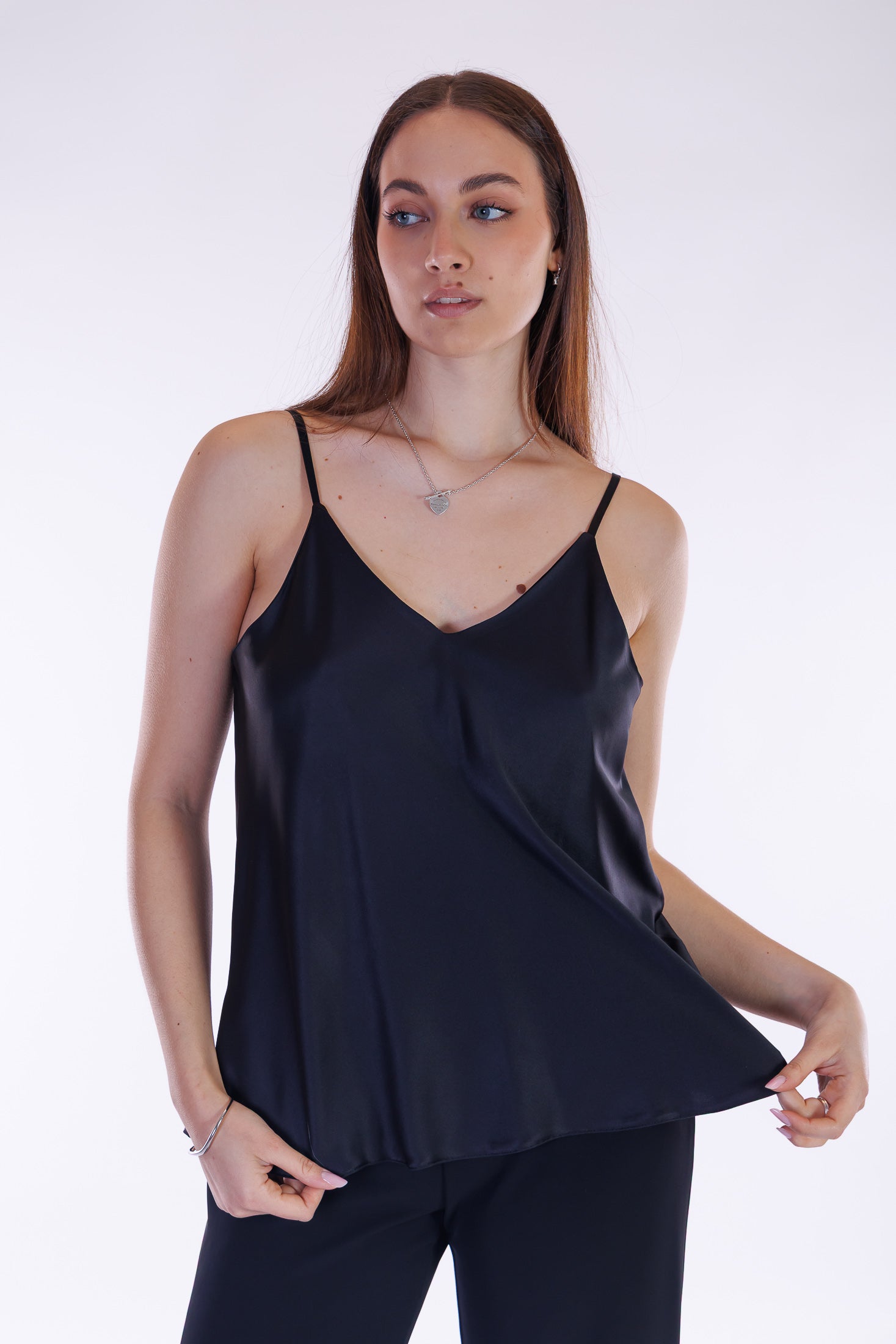 Top sottoveste raso
