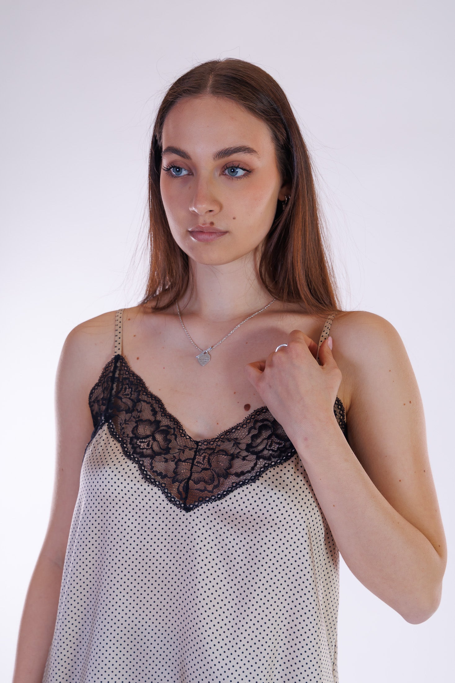 Top lingerie pois