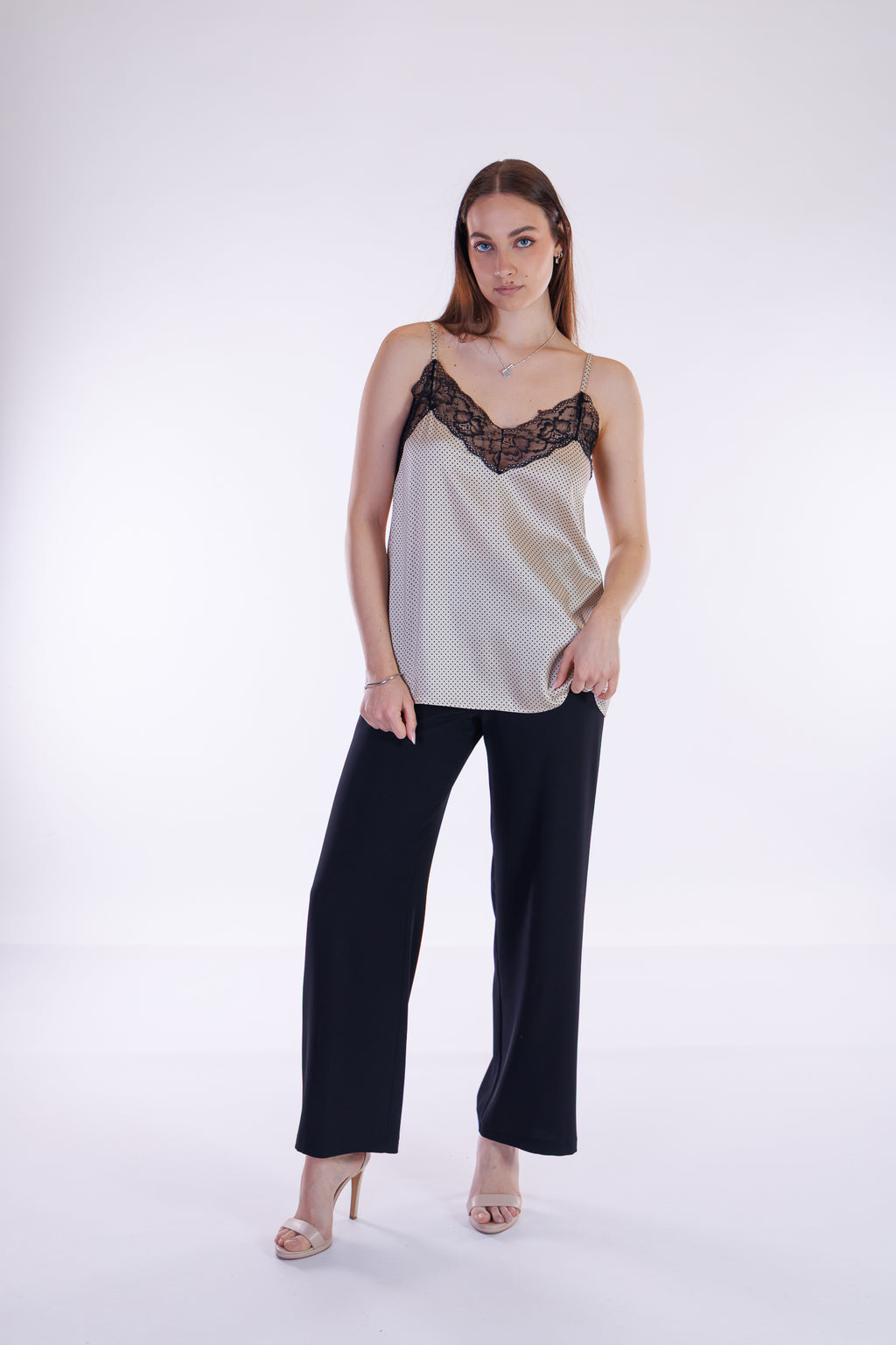 Top lingerie pois