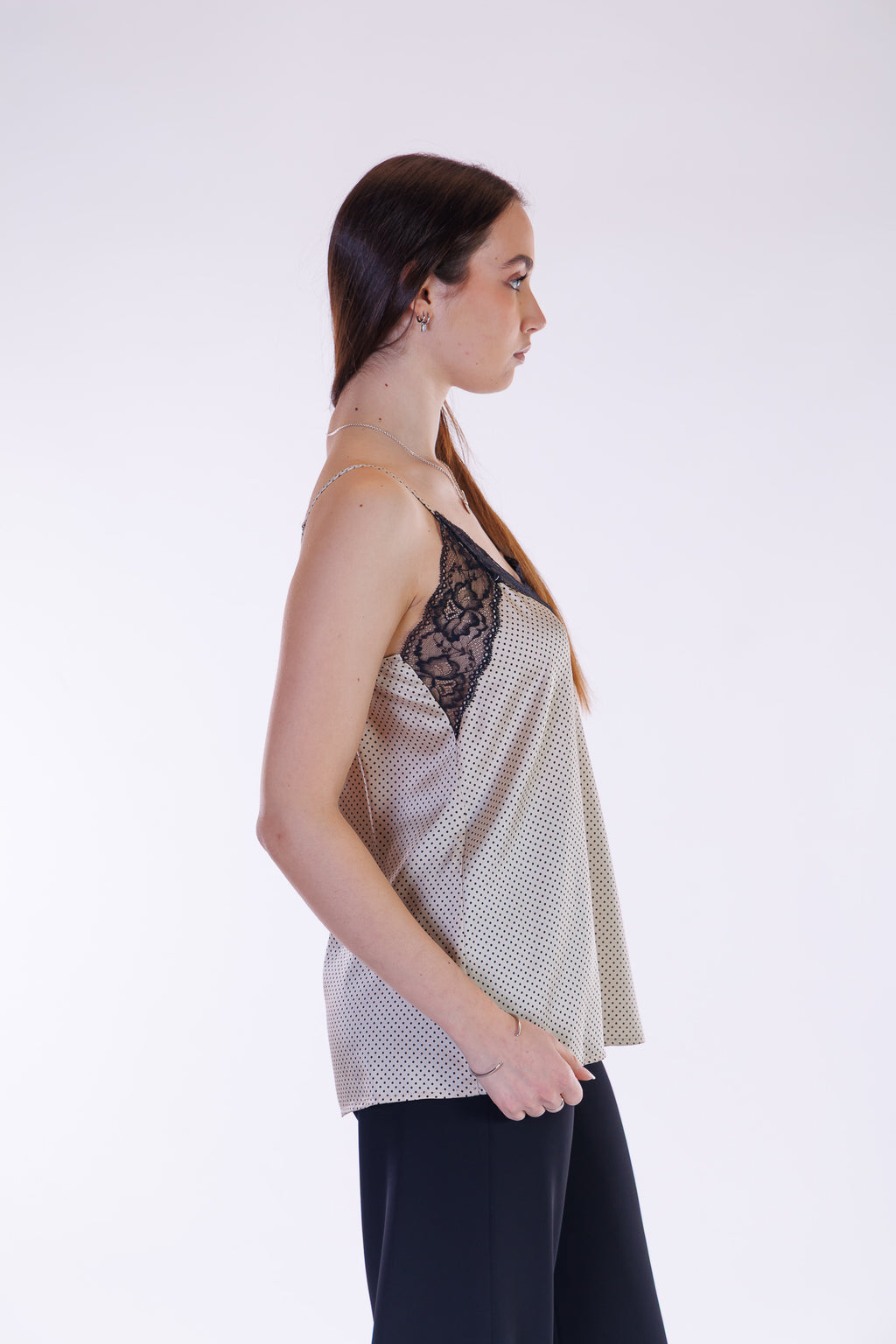 Top lingerie pois