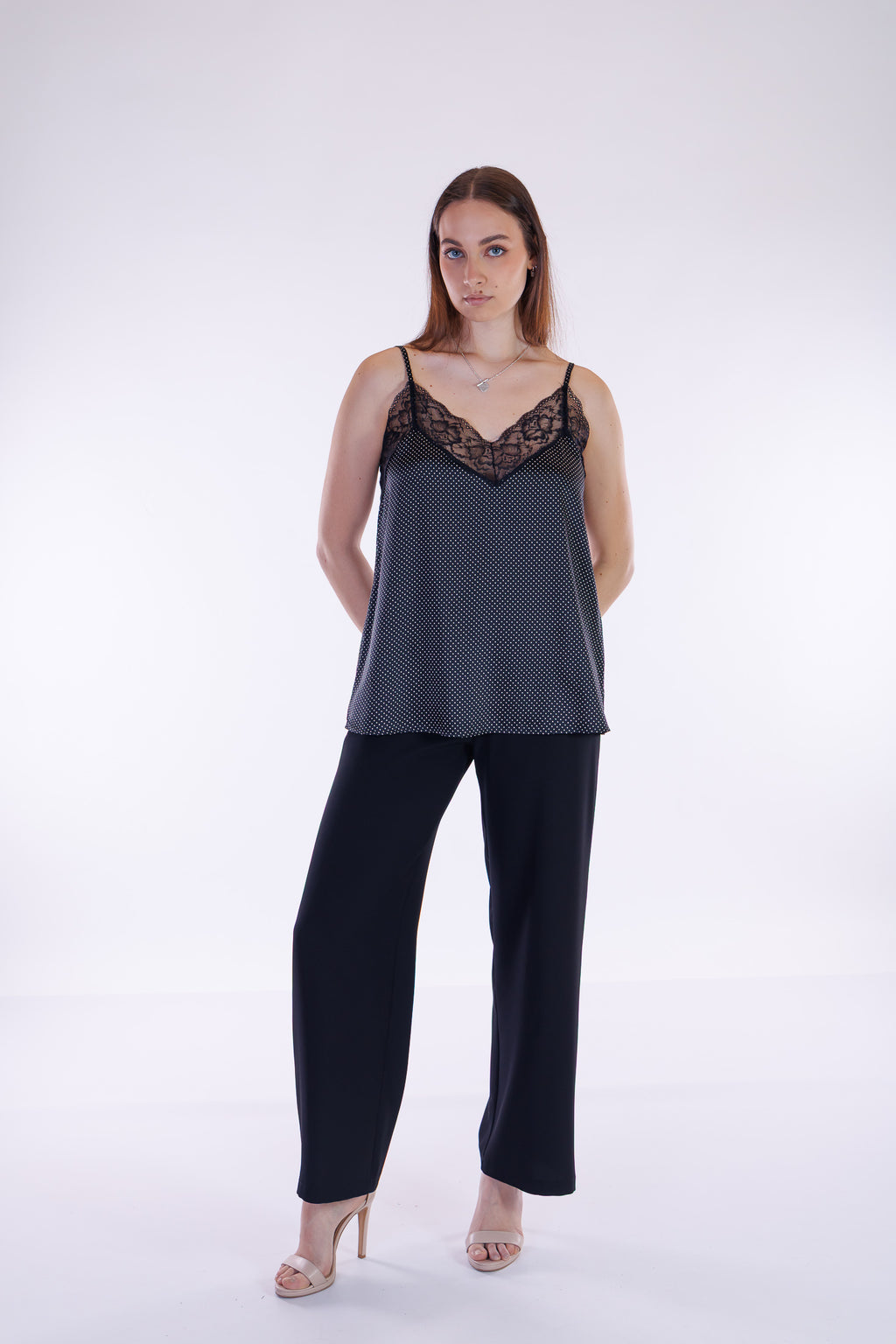 Top lingerie pois