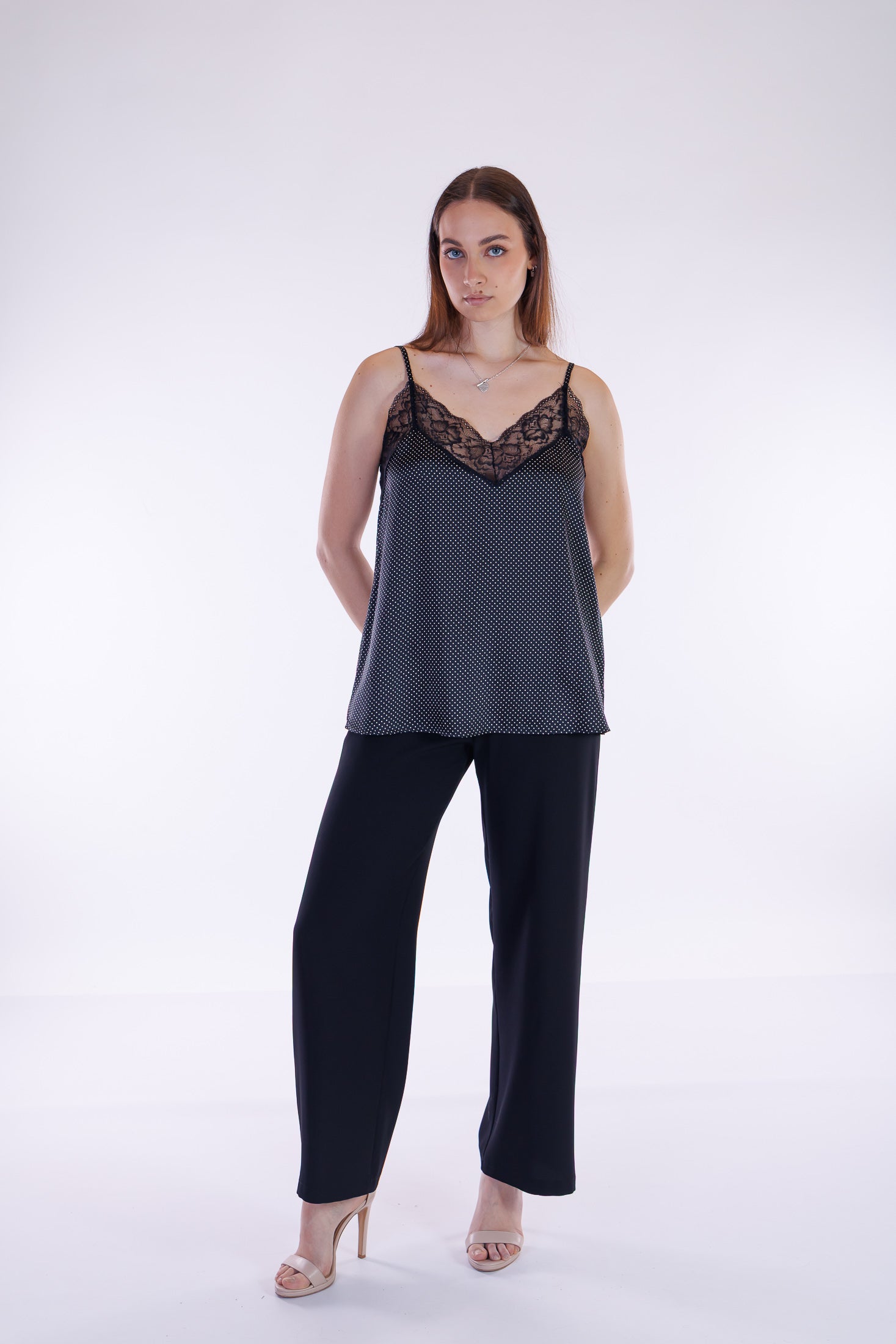 Top lingerie pois