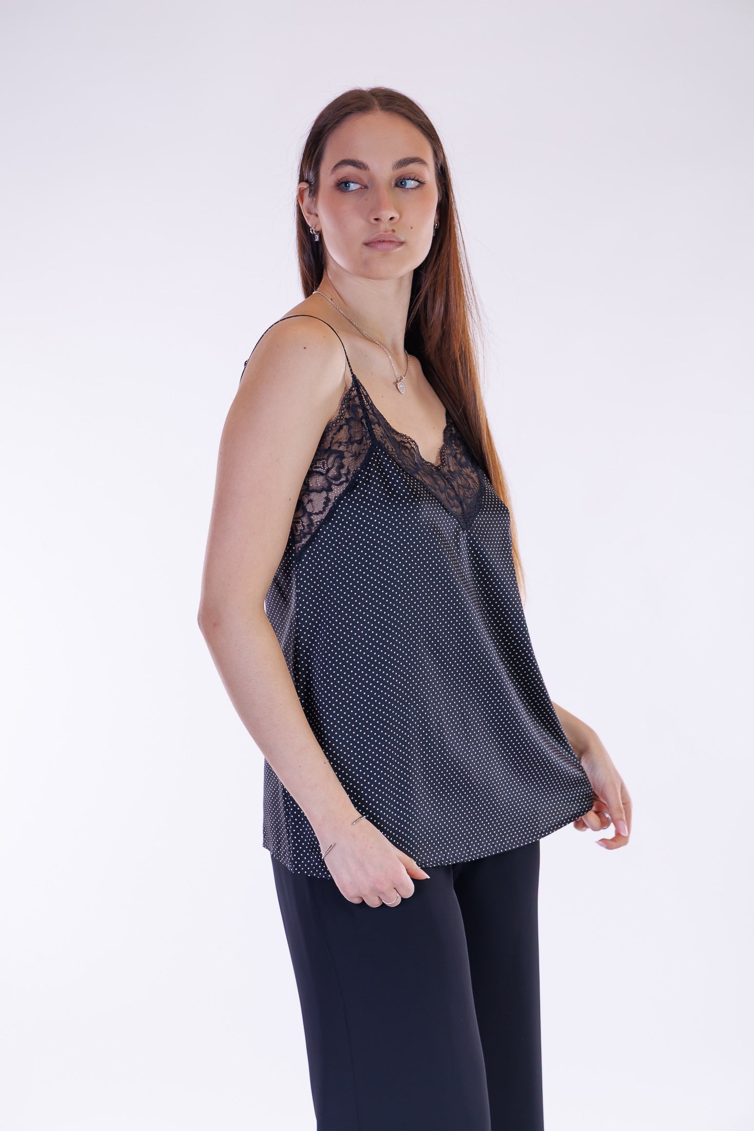 Top lingerie pois