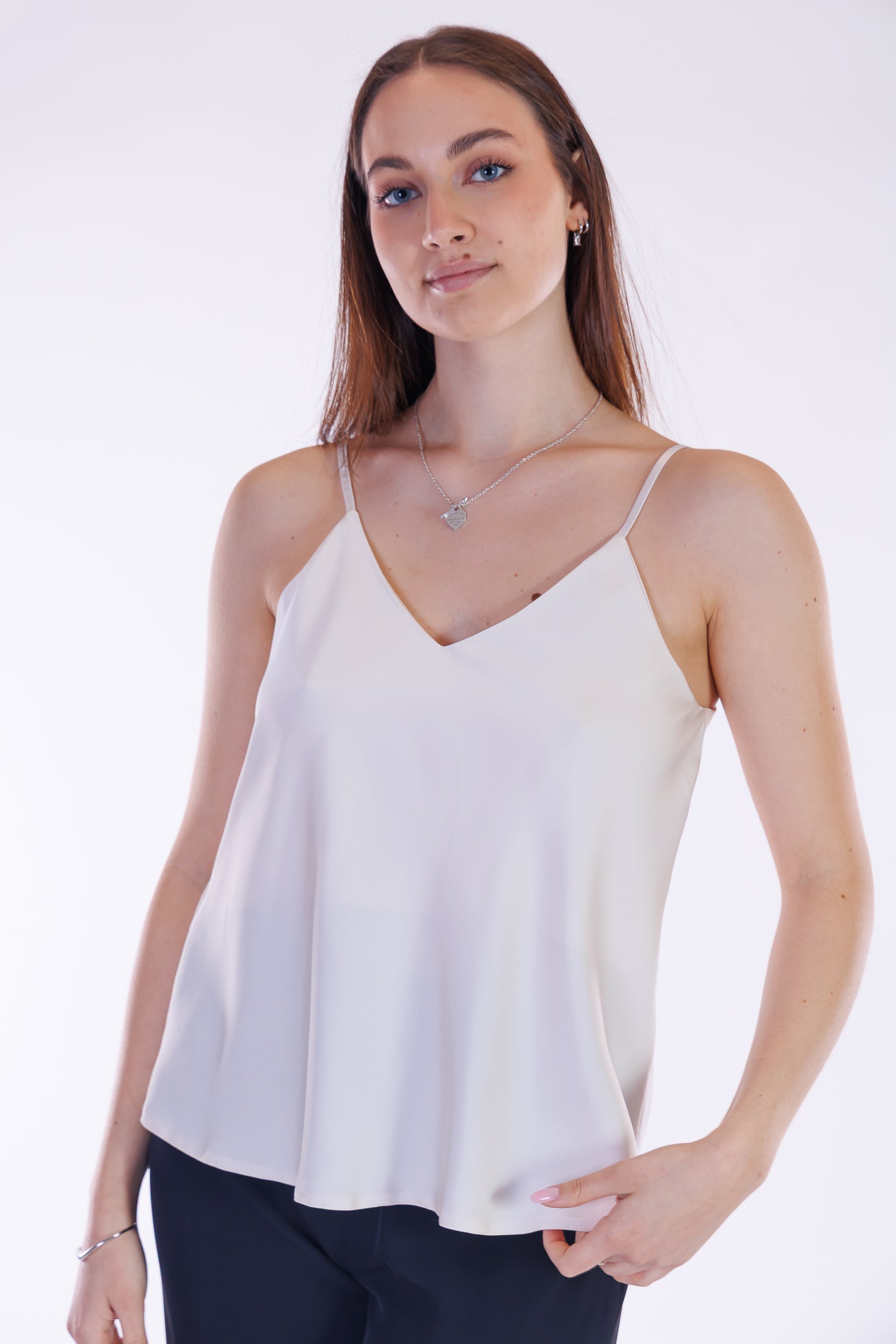 Top sottoveste raso