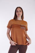 T-shirt bitessuto con strass tasca