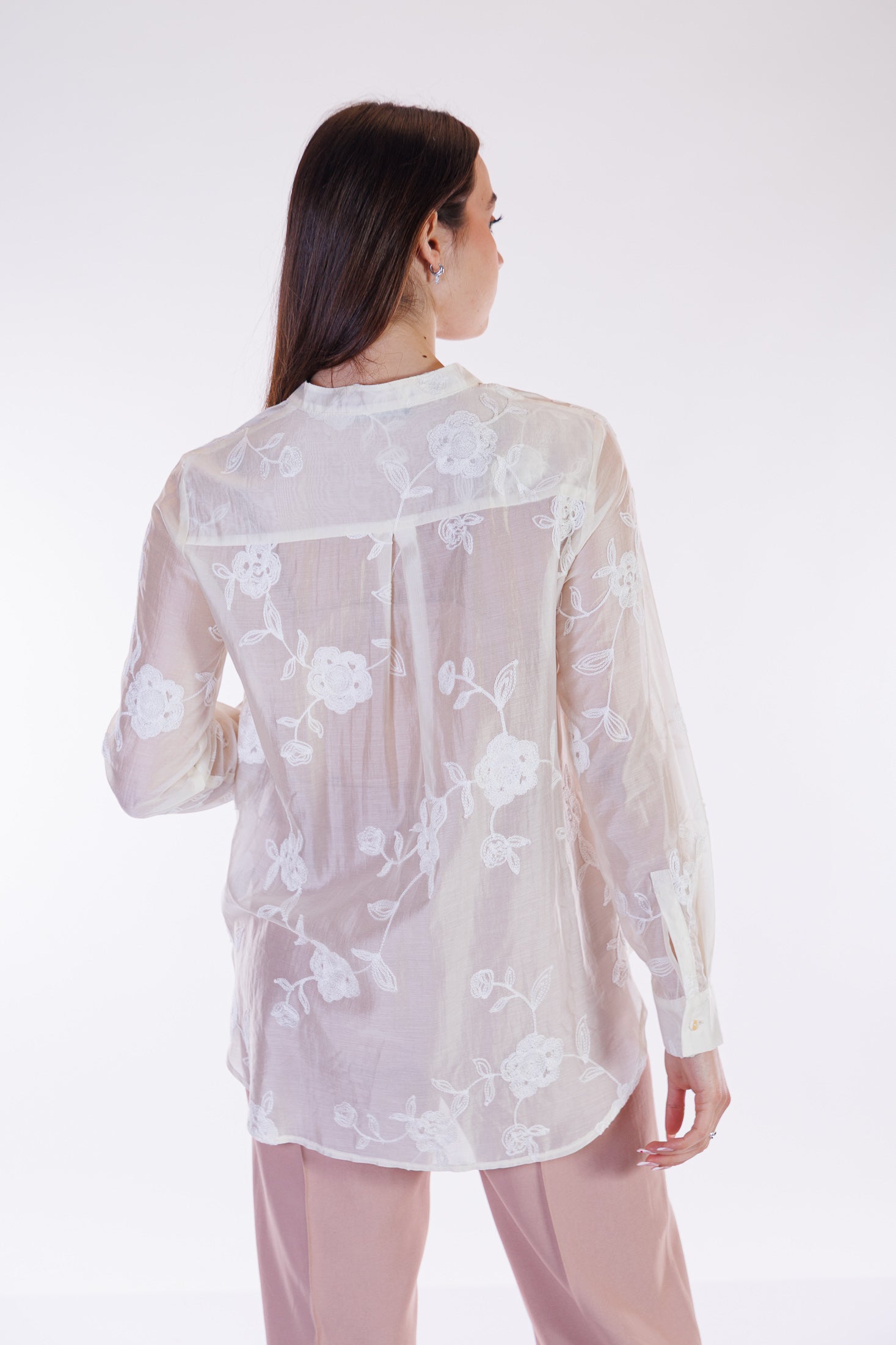 Camicia voile ricami