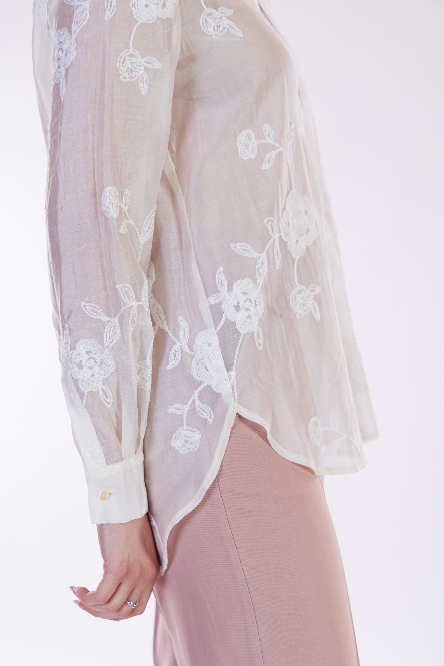 Camicia voile ricami