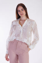 Camicia voile ricami