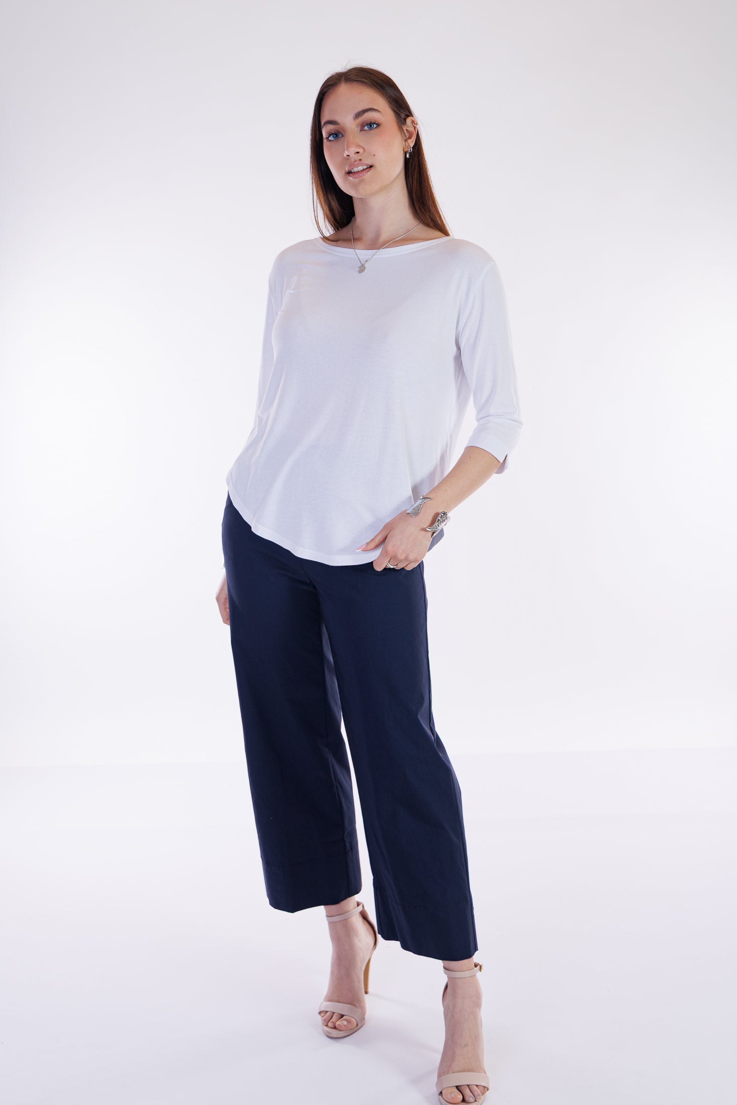 Maglia basica maniche tre quarti