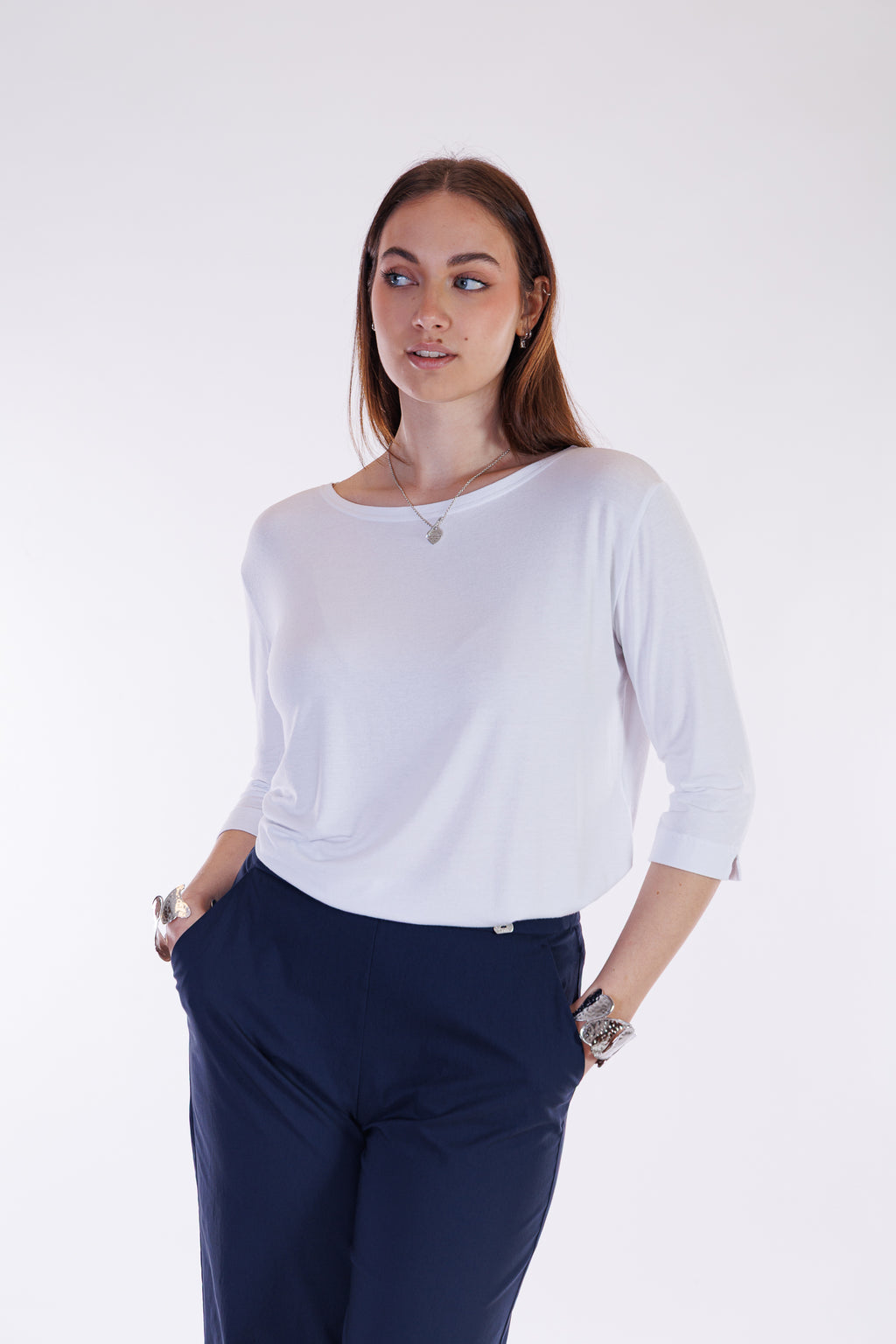 Pantalone cropped viscosa