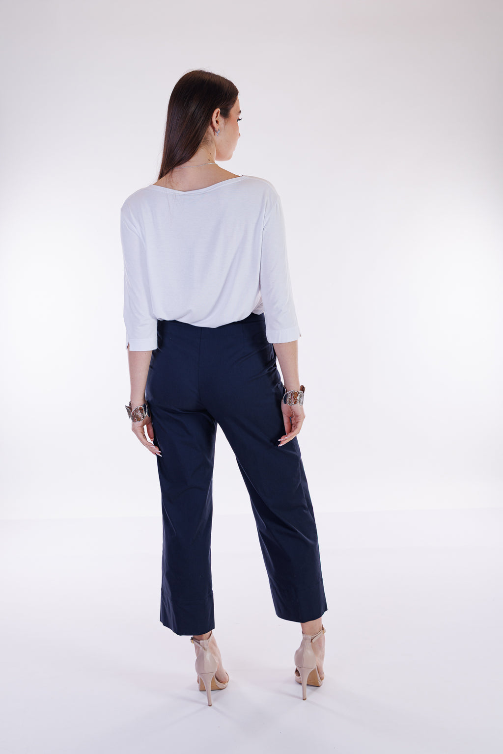 Pantalone cropped viscosa