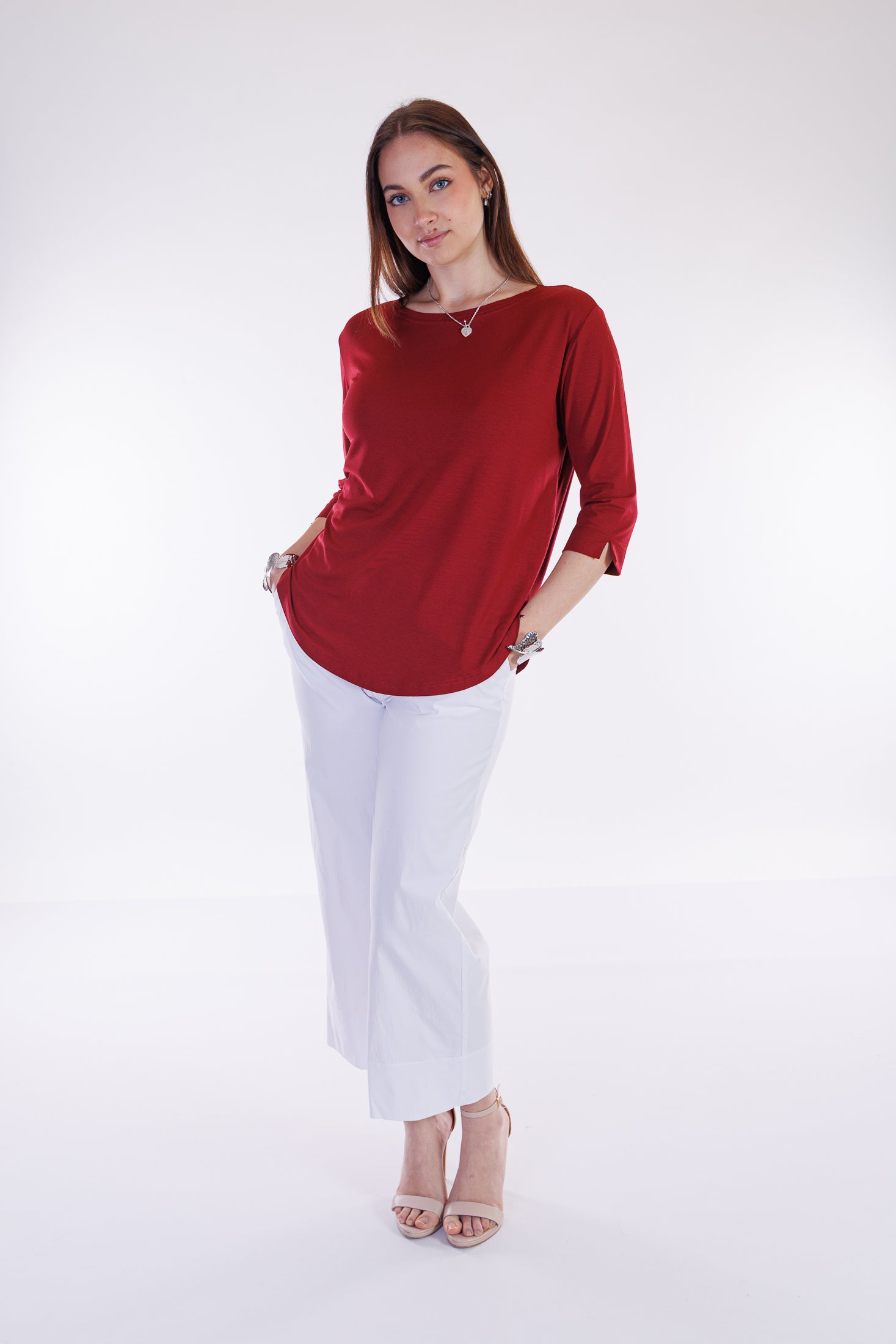 Maglia basica maniche tre quarti