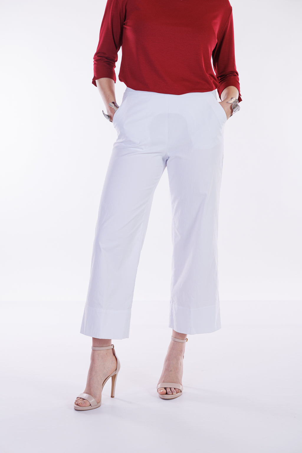 Pantalone cropped viscosa