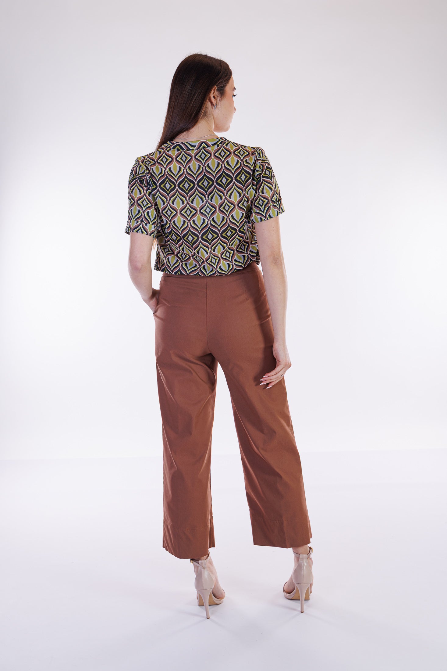 Pantalone cropped viscosa