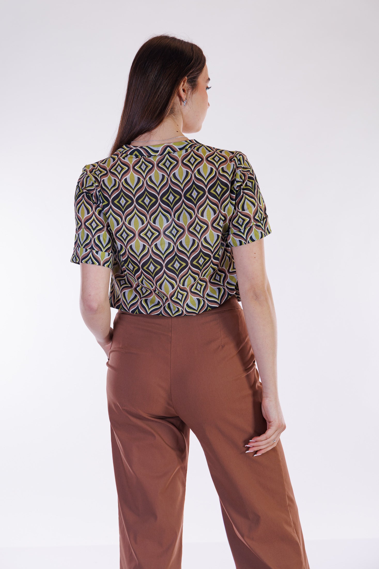 Pantalone cropped viscosa