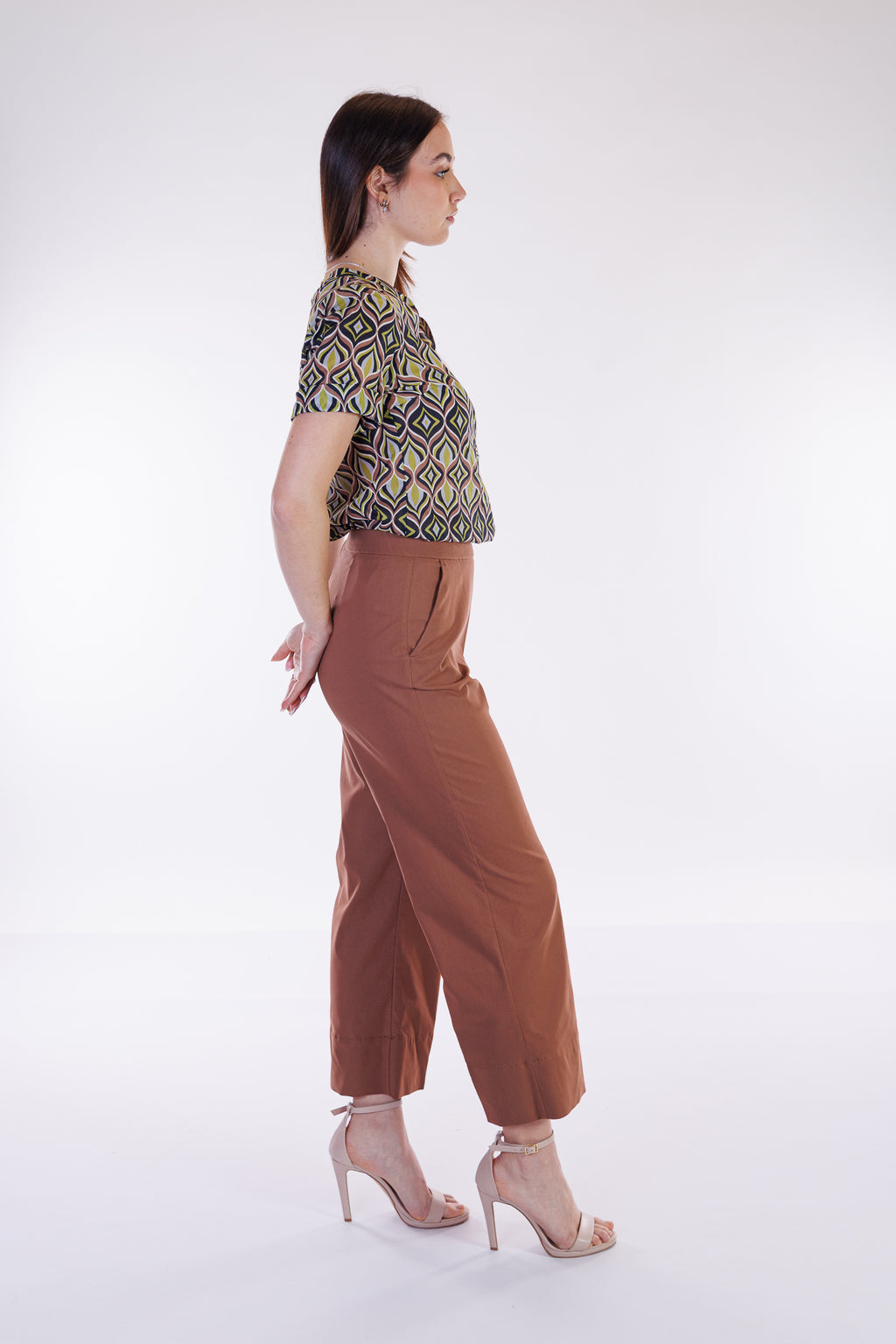 Pantalone cropped viscosa