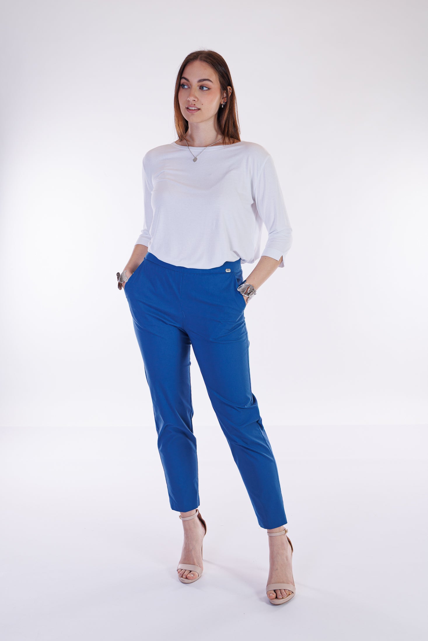 Pantalone slim fit bengalina