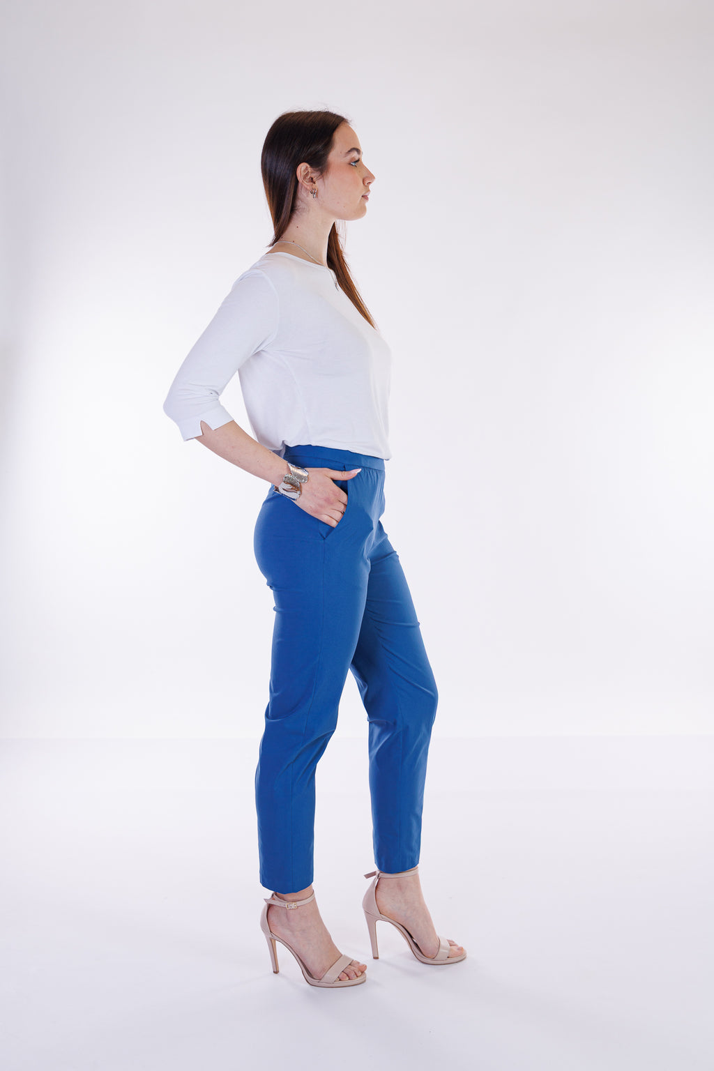 Pantalone slim fit viscosa