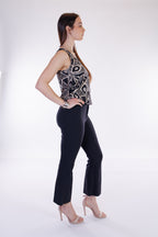 Pantalone trombetta viscosa