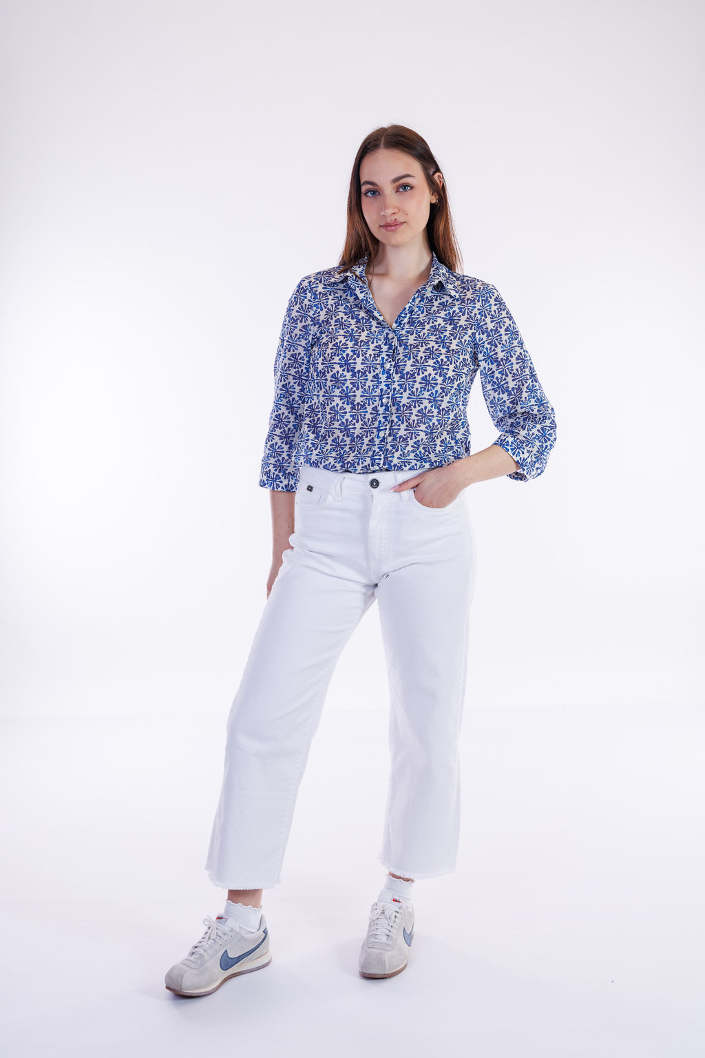 Camicia fiori Santorini