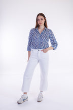 Camicia fiori Santorini