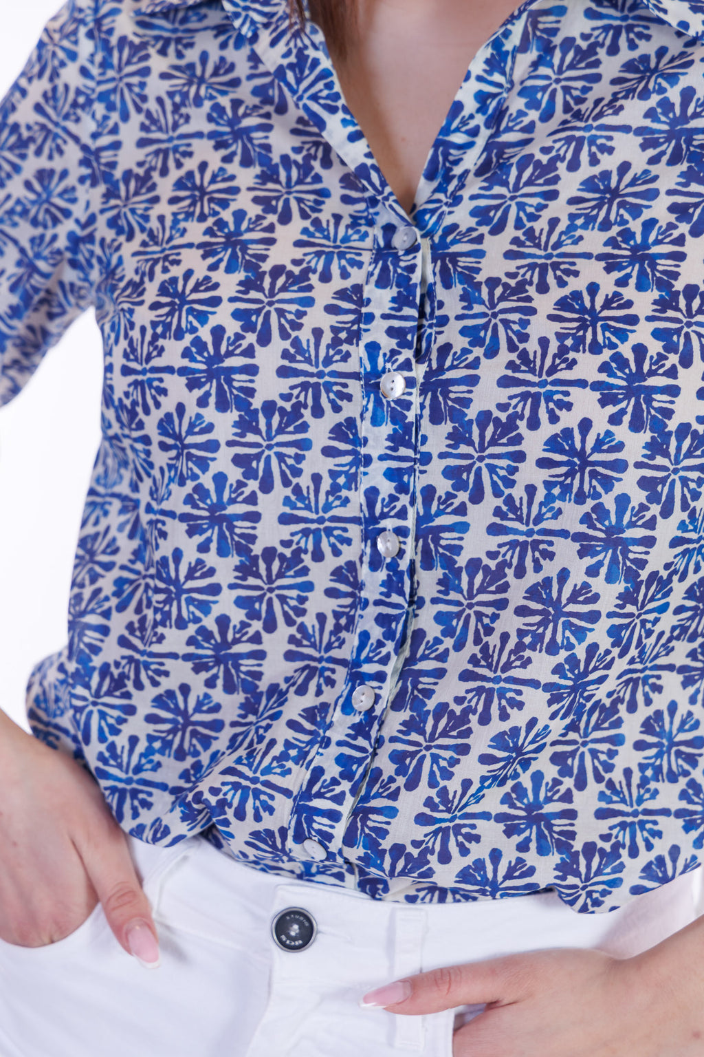 Camicia fiori Santorini