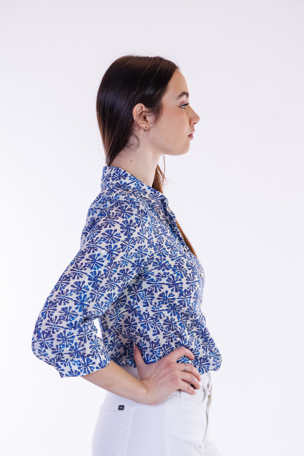 Camicia fiori Santorini