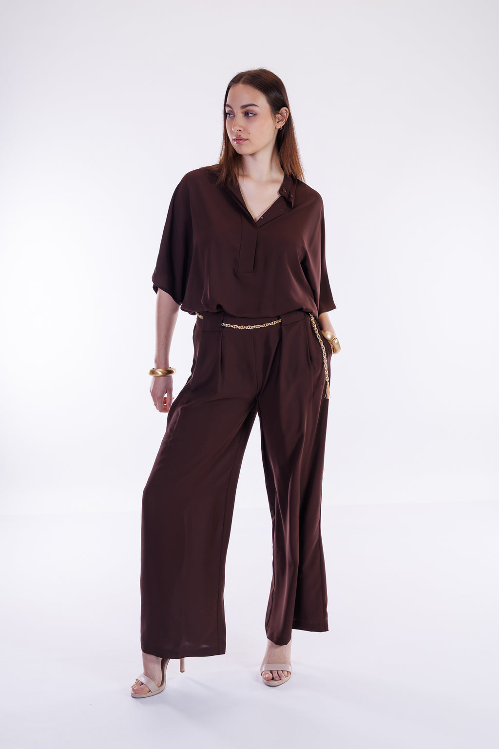 Pantalone palazzo fluido