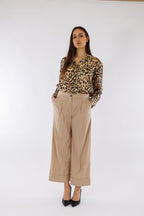 Pantalone risvolto tela vela