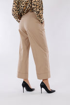 Pantalone risvolto tela vela