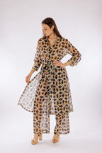 Pantalone largo rombi