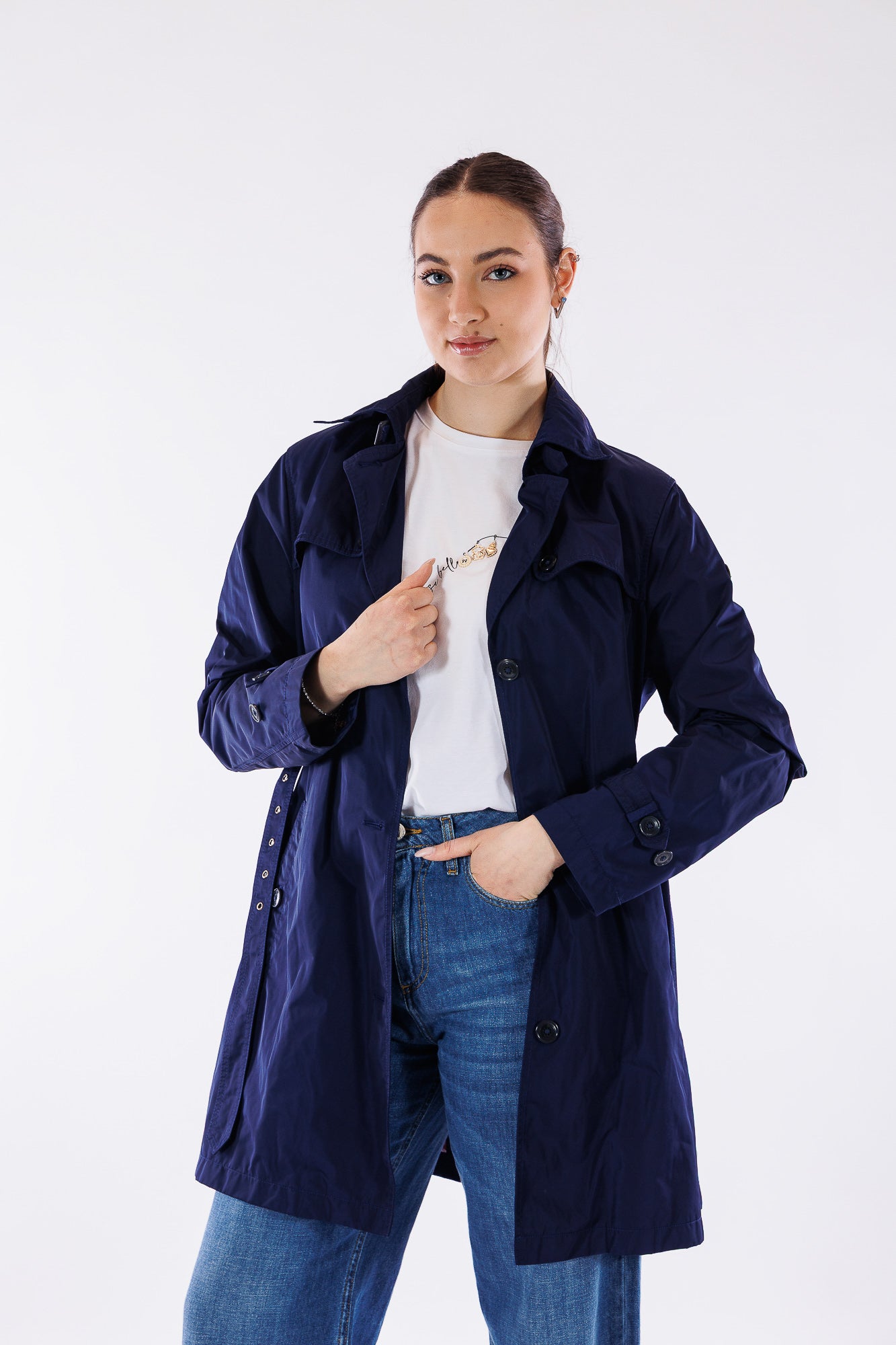 Trench midi cinturina