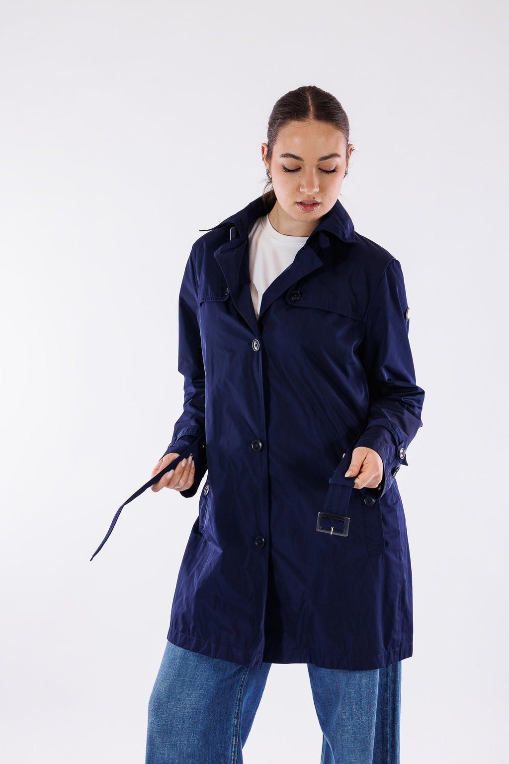 Trench midi cinturina