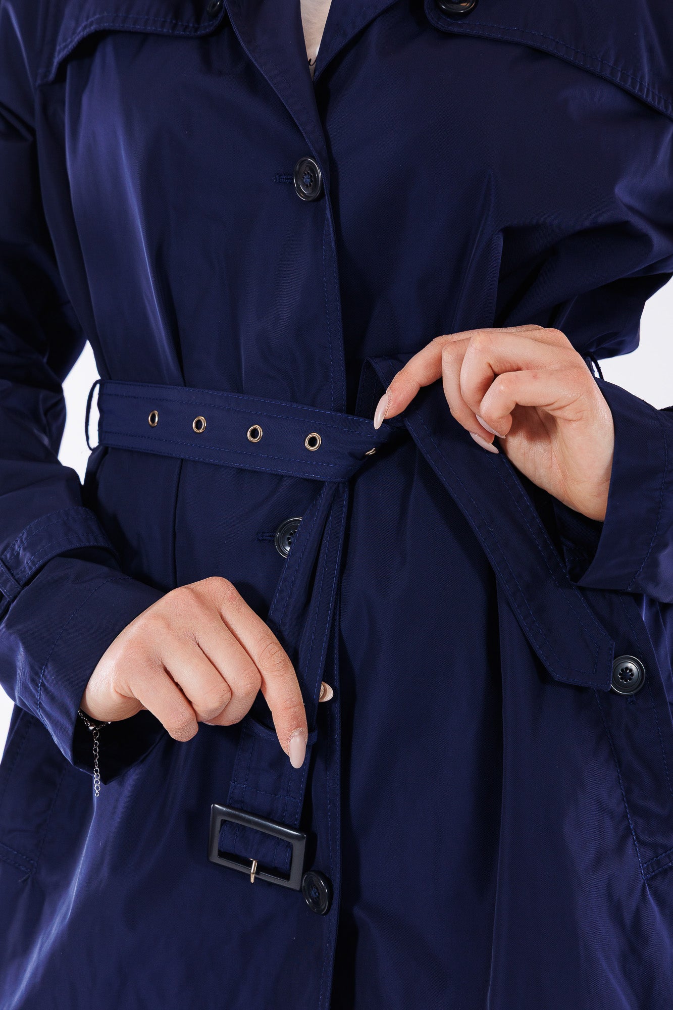 Trench midi cinturina