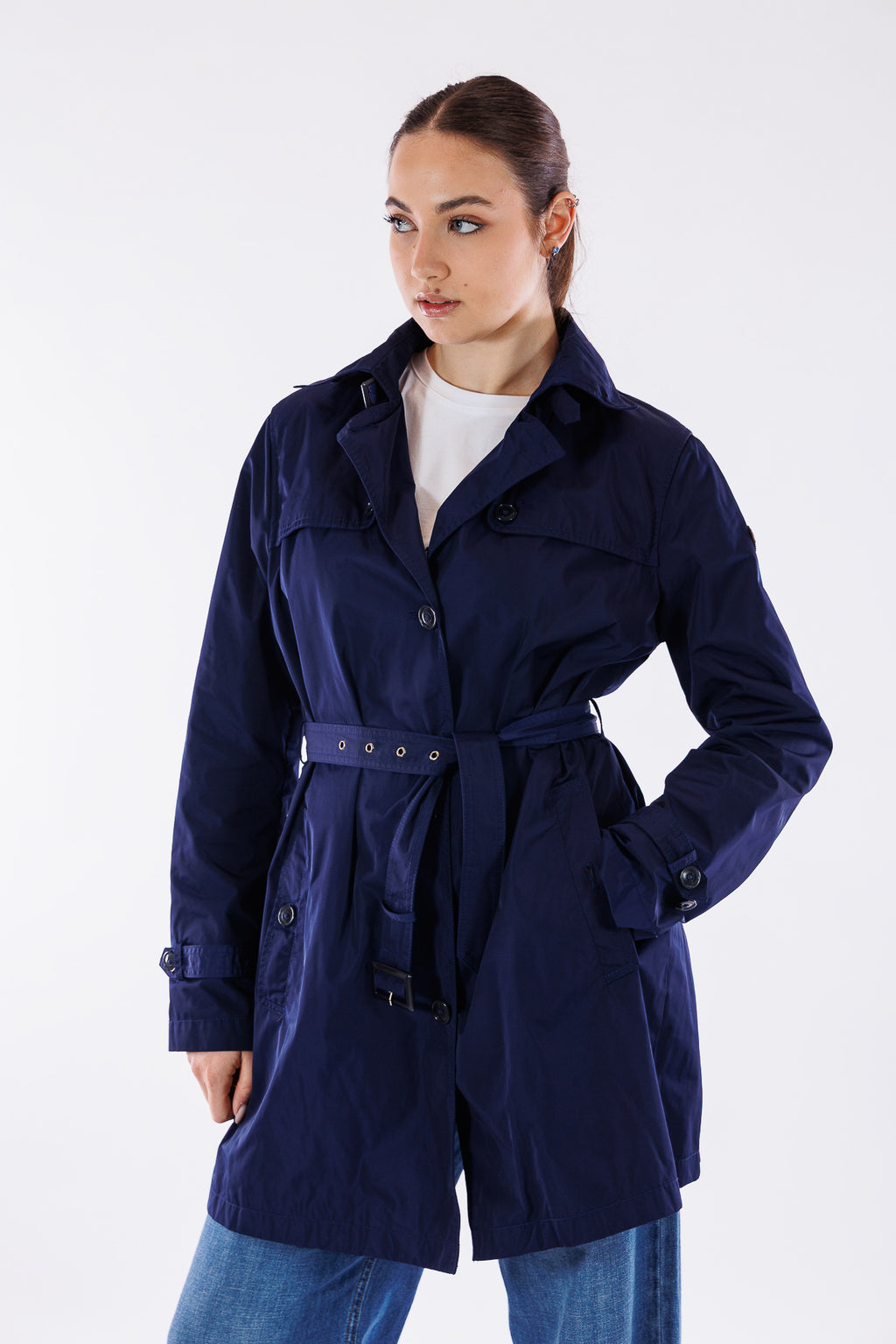 Trench midi cinturina