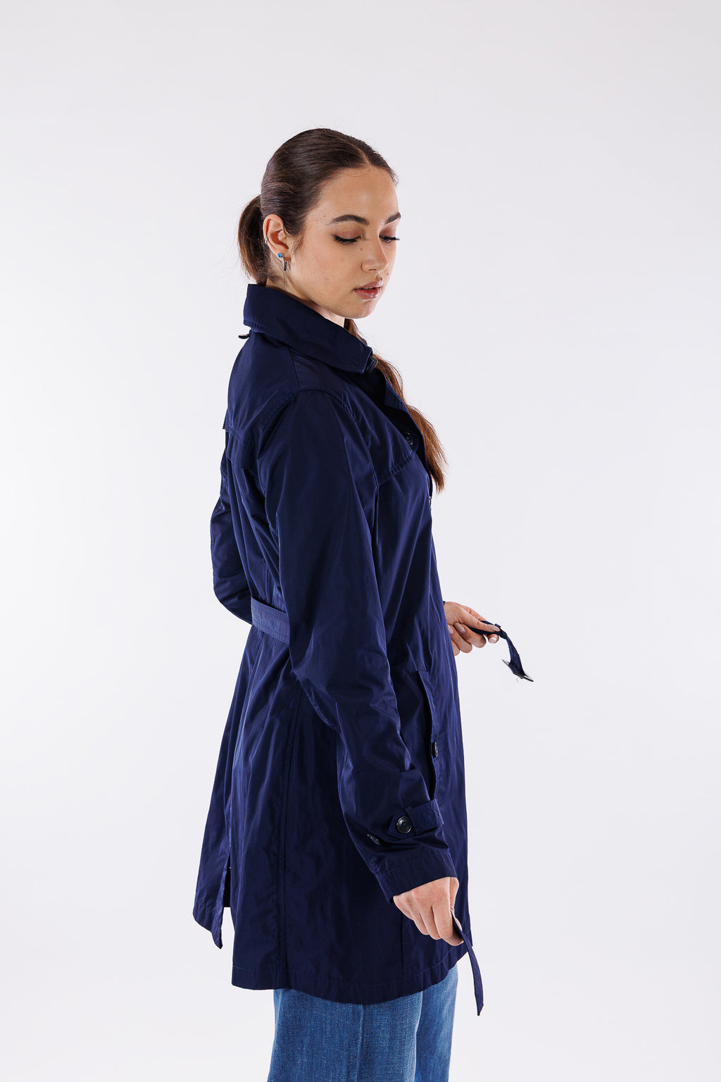 Trench midi cinturina
