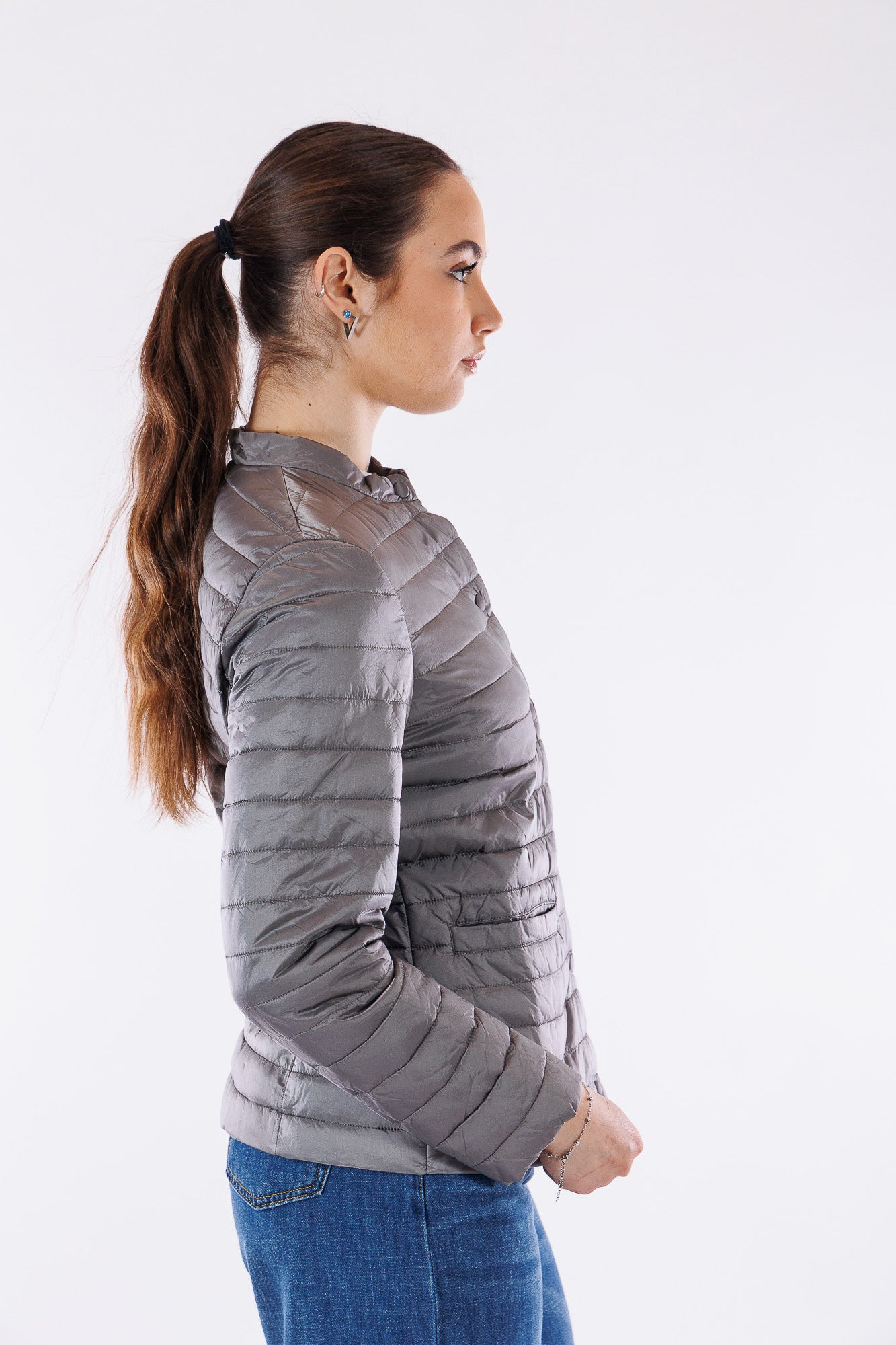 Eco-piumino 100gr. collo fascetta