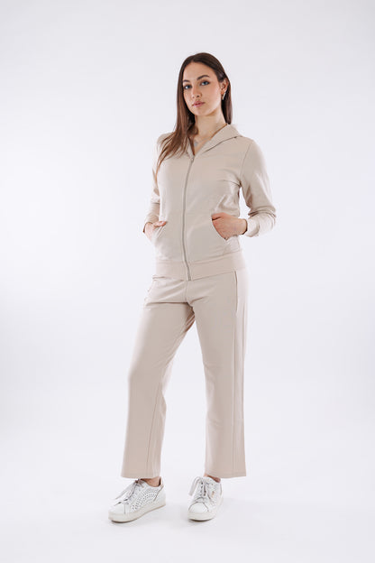 Felpa zip e cappuccio