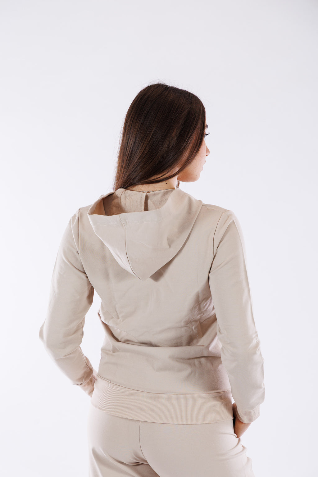 Felpa zip e cappuccio