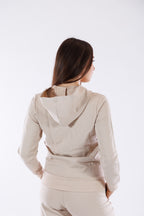 Felpa zip e cappuccio